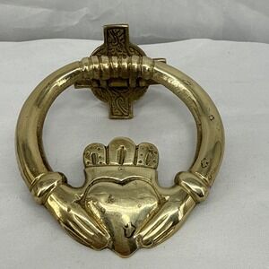Solid Brass‎ Irish Claddagh Celtic Cross Door Knocker